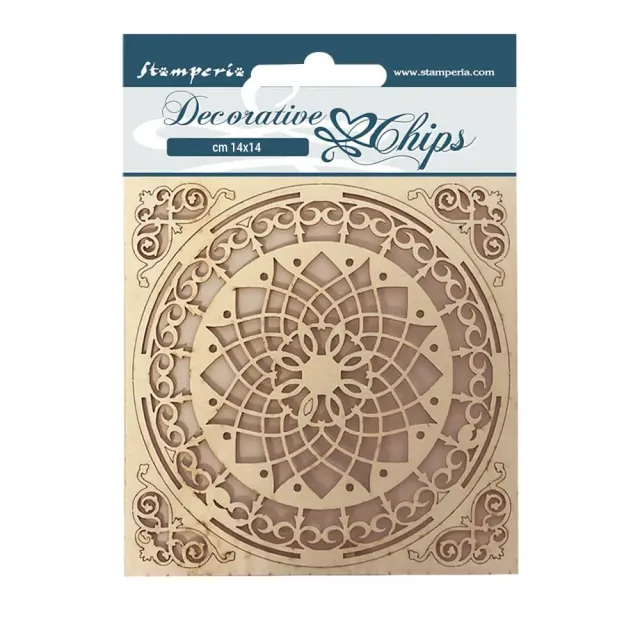 Stamperia Casa Granada Chipboard Stanzteile 14x14 Teller