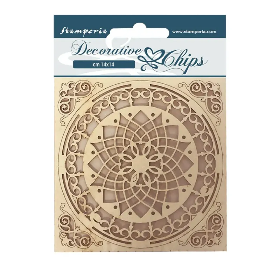 Stamperia Casa Granada Chipboard Stanzteile 14x14 Teller