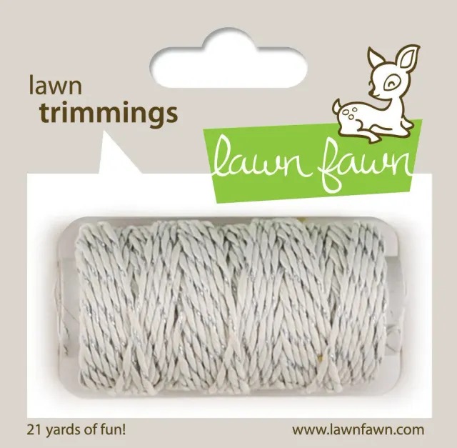 Lawn Fawn Lawn Trimmings Silver Sparkle Kordel 21 Yards