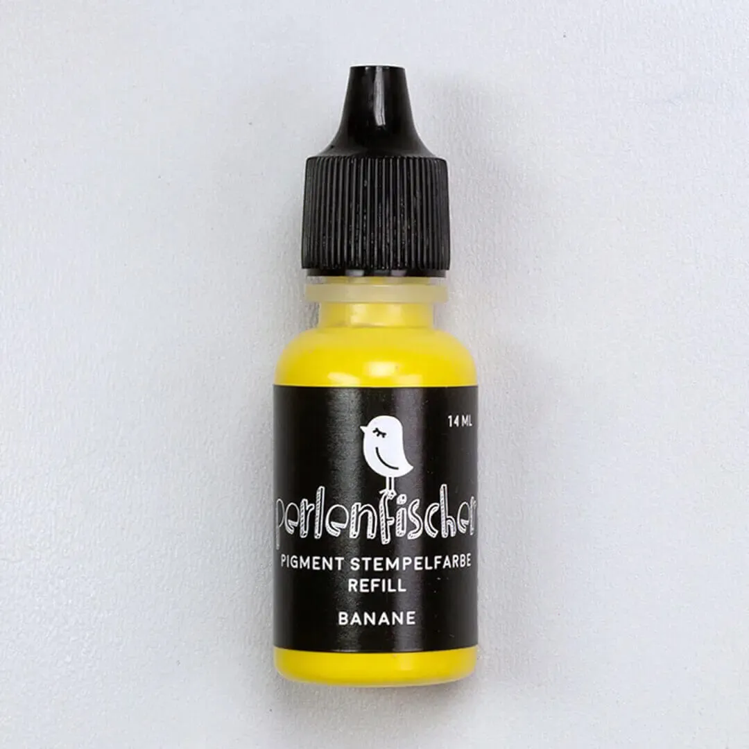 Perlenfischer Pigment Stempelfarbe Refill Banane 14 ml