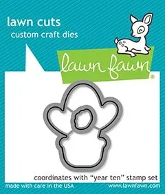 Lawn Fawn Year Ten Lawn Cuts Stanzen Geburtstag Kaktus