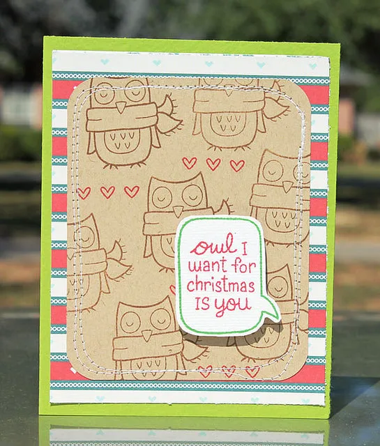 Lawn Fawn Winter Owl Stempel Eule 3-teilig Weihnachten