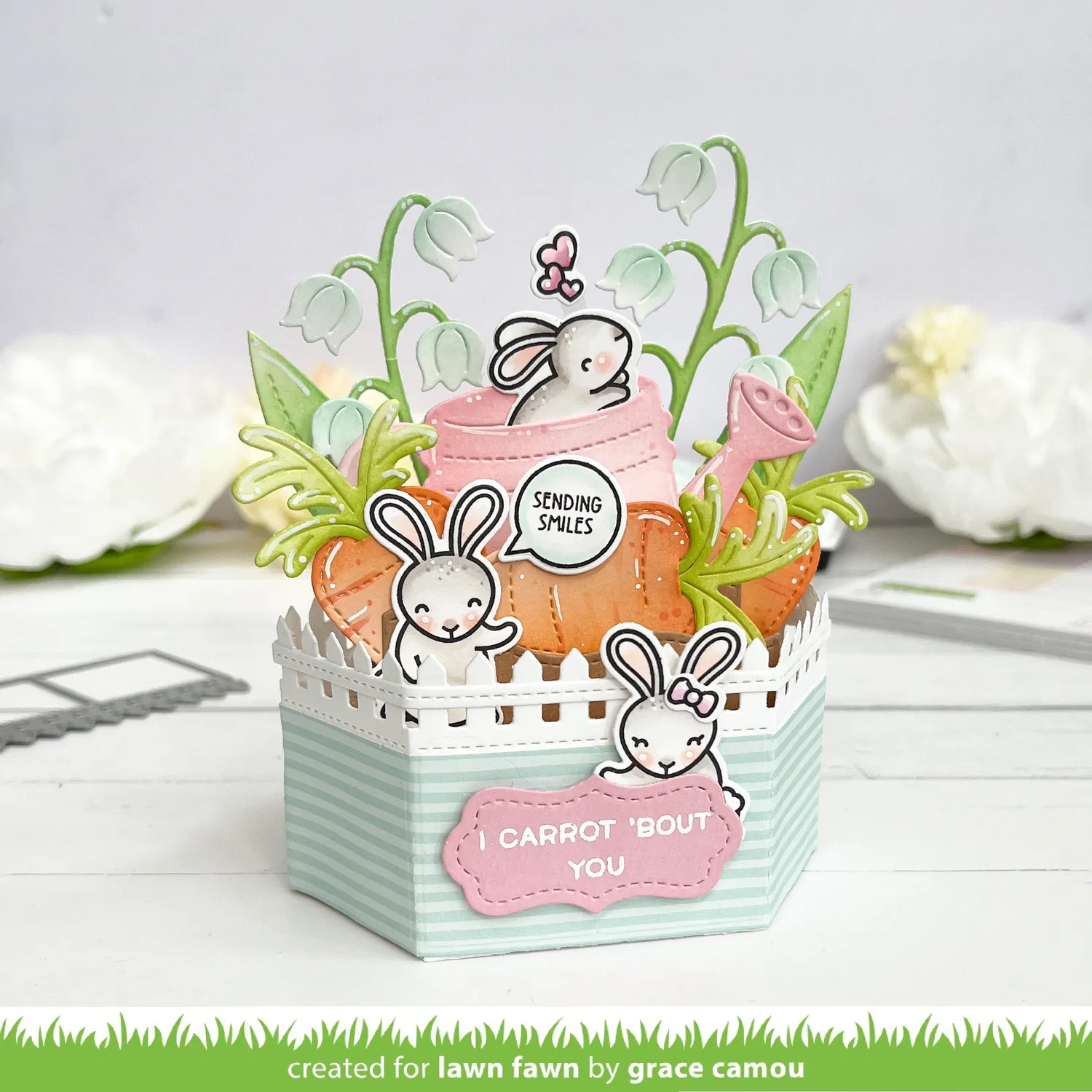 Lawn Fawn Platform Pop-Up Picket Fence Wrap Around Stanzschablonen