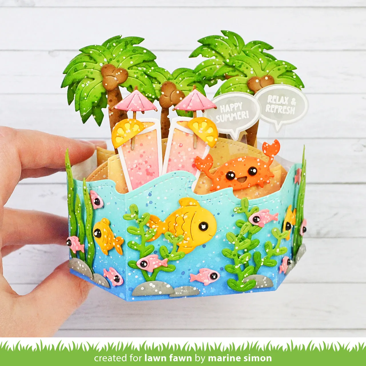 Lawn Fawn Platform Pop-Up Palm Tree Stanzschablonen 5er