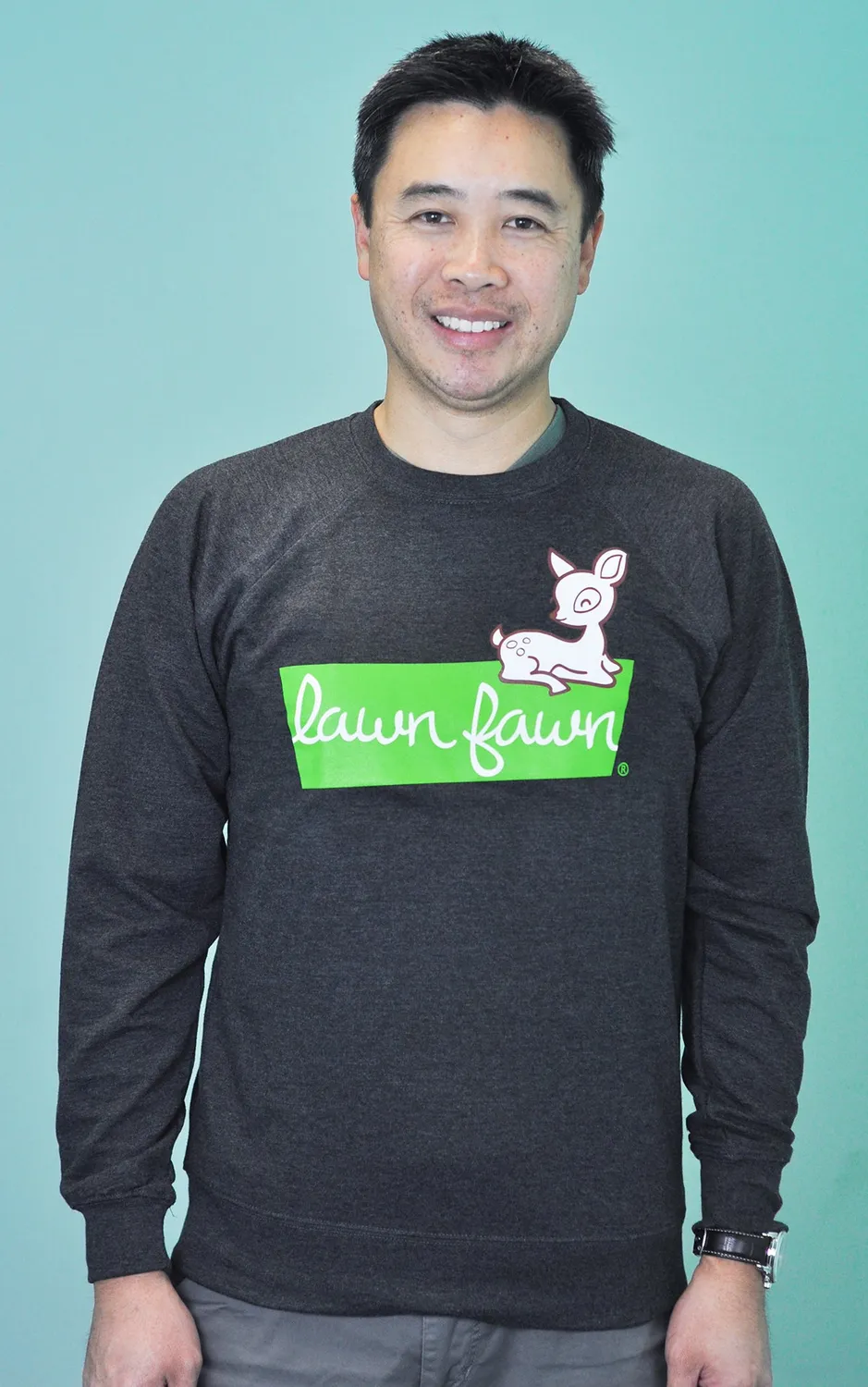 Lawn Fawn Sweatshirt Stempel-Fans Medium Grau Baumwolle