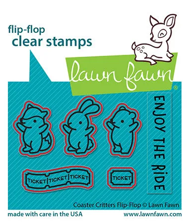 Lawn Fawn Coaster Critters Flip-Flop Lawn Cuts Stanzen