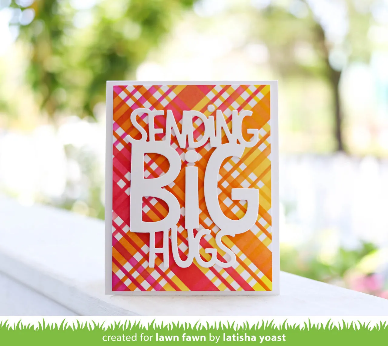 Lawn Fawn Plaid Stencils Schablonen Karo 15x15 cm