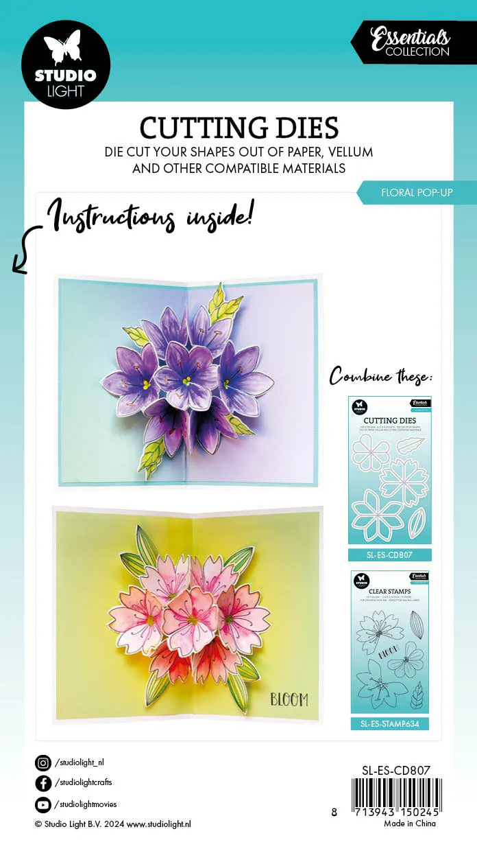 StudioLight Essentials Stanzschablone Floral Pop-up 105x150