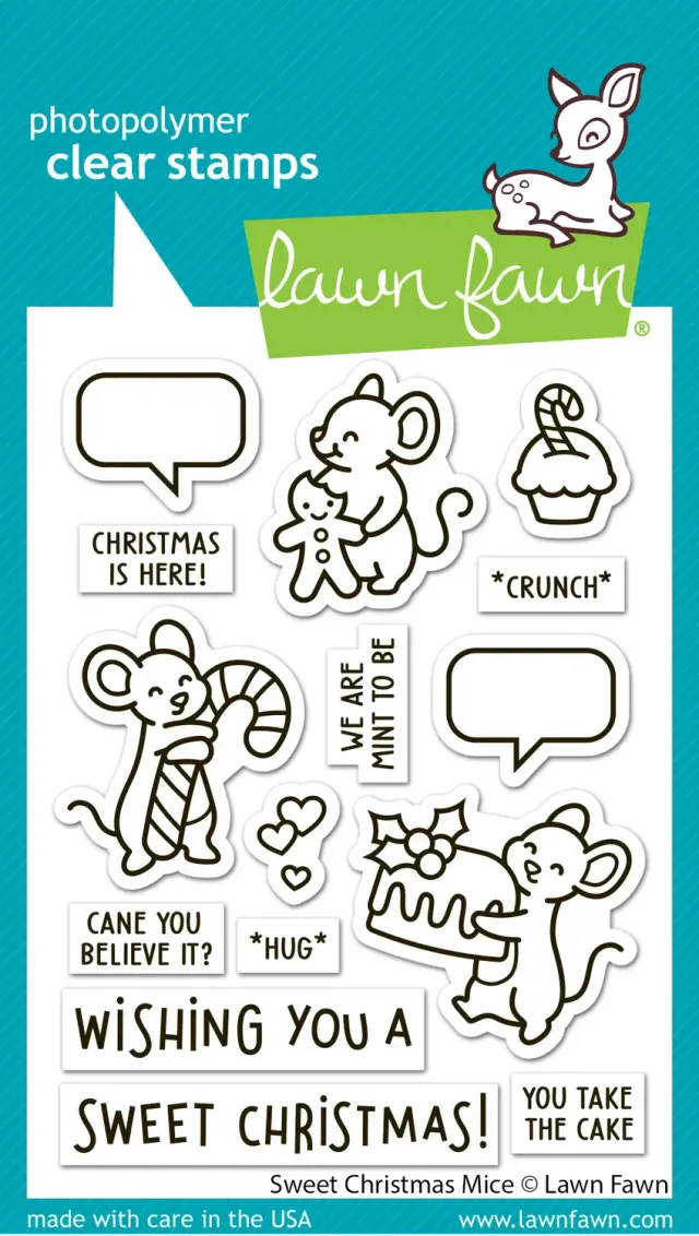 Lawn Fawn Sweet Christmas Mice Clear Stamps Weihnachten