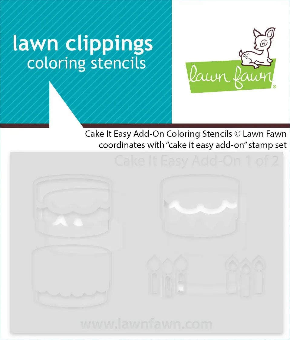 Lawn Fawn Cake It Easy Add-On LF3775 Schablonen 2-teilig
