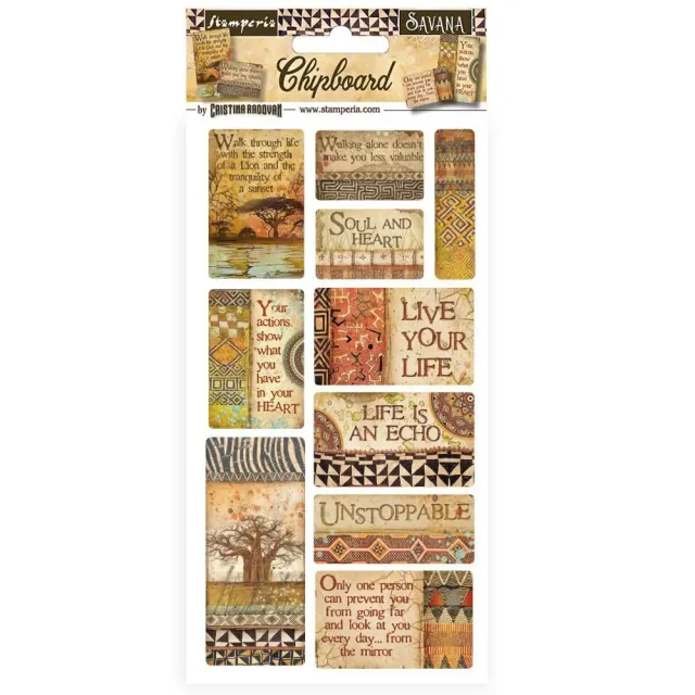 Stamperia Savana Chipboard Stanzteile 15x30 cm