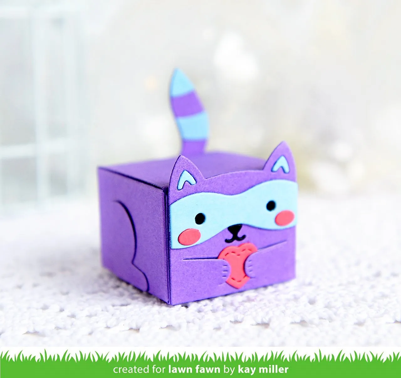 Lawn Fawn Tiny Gift Box Raccoon Fox Stanzformen 2 Motive