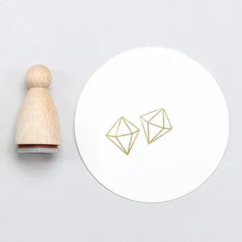 Perlenfischer Diamant klein Stempel 15 x 14 mm