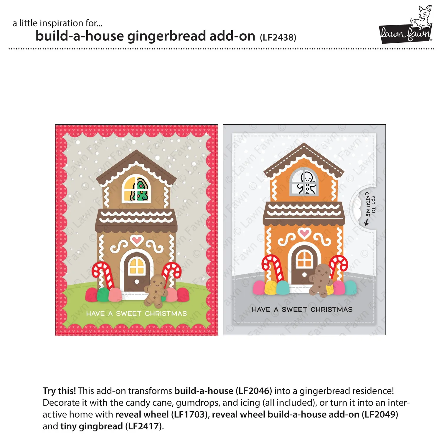 Lawn Fawn Build-a-House Gingerbread Stanzen