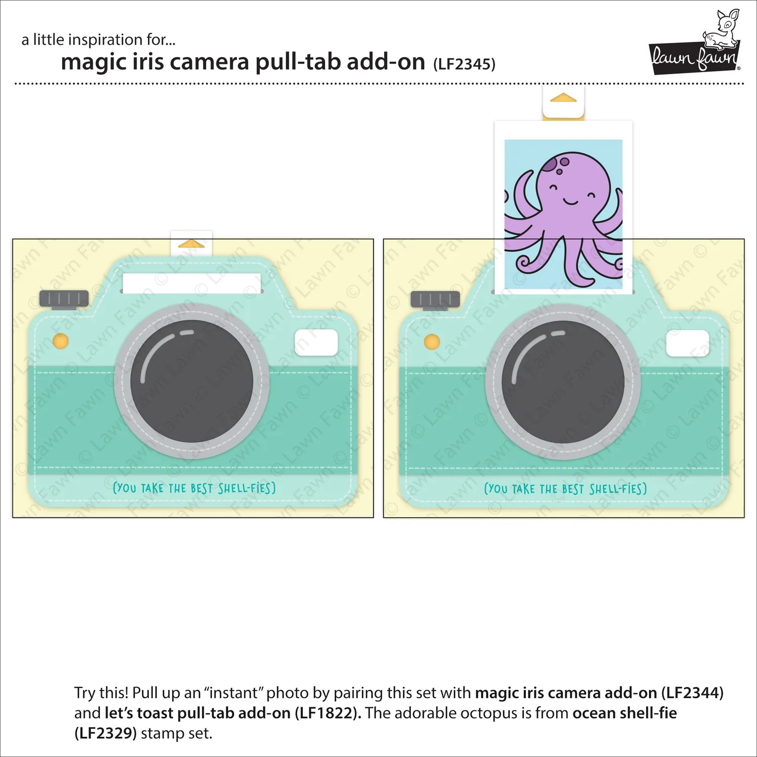 Lawn Fawn Magic Iris Camera Pull-Tab Stanzen Add-On