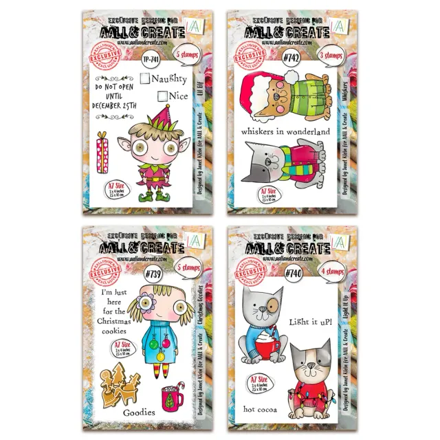 AALL and Create Janet Klein Lil Elf & Friends Stempelset 4er