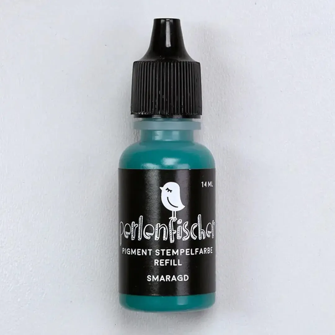 Perlenfischer Pigment Stempelfarbe Refill Smaragd 14ml