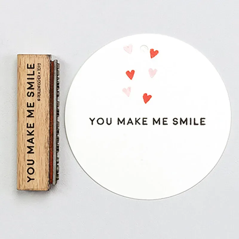 Perlenfischer You make me smile Stempel 3x52 mm Text