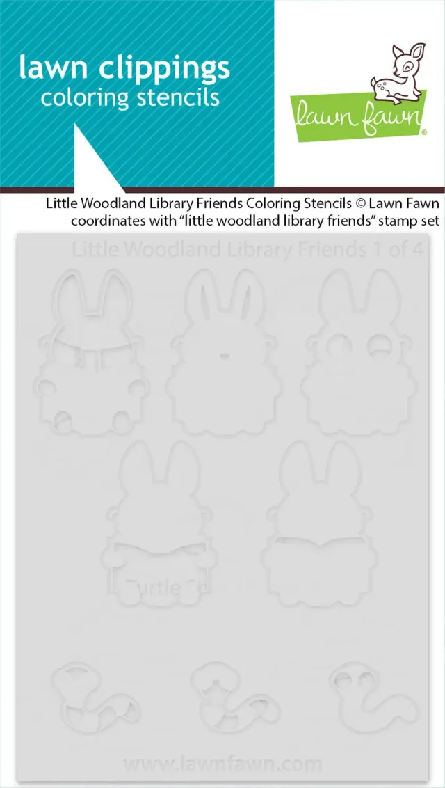 Lawn Fawn Woodland Library Friends Schablone 4-tlg