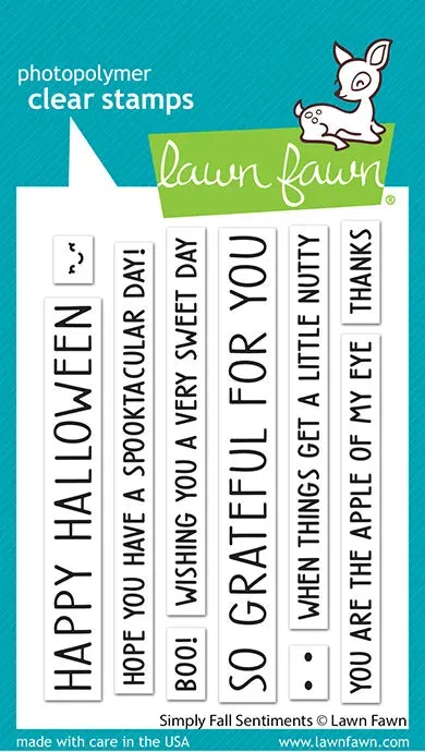 Lawn Fawn Simply Fall Sentiments Stempel LF2934