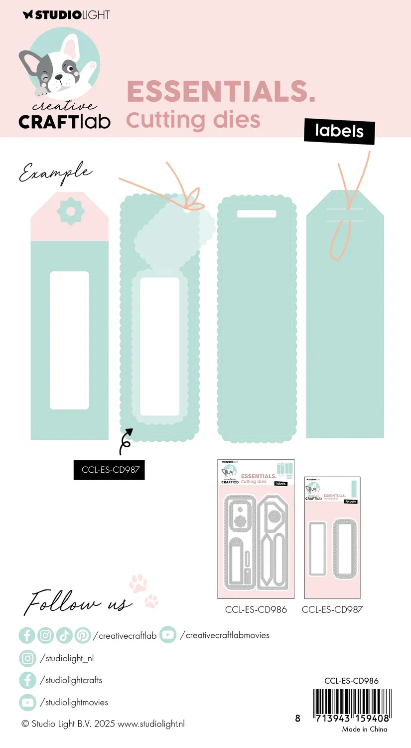 Creative Craftlab Essentials Labels Stanzschablone Etiketten