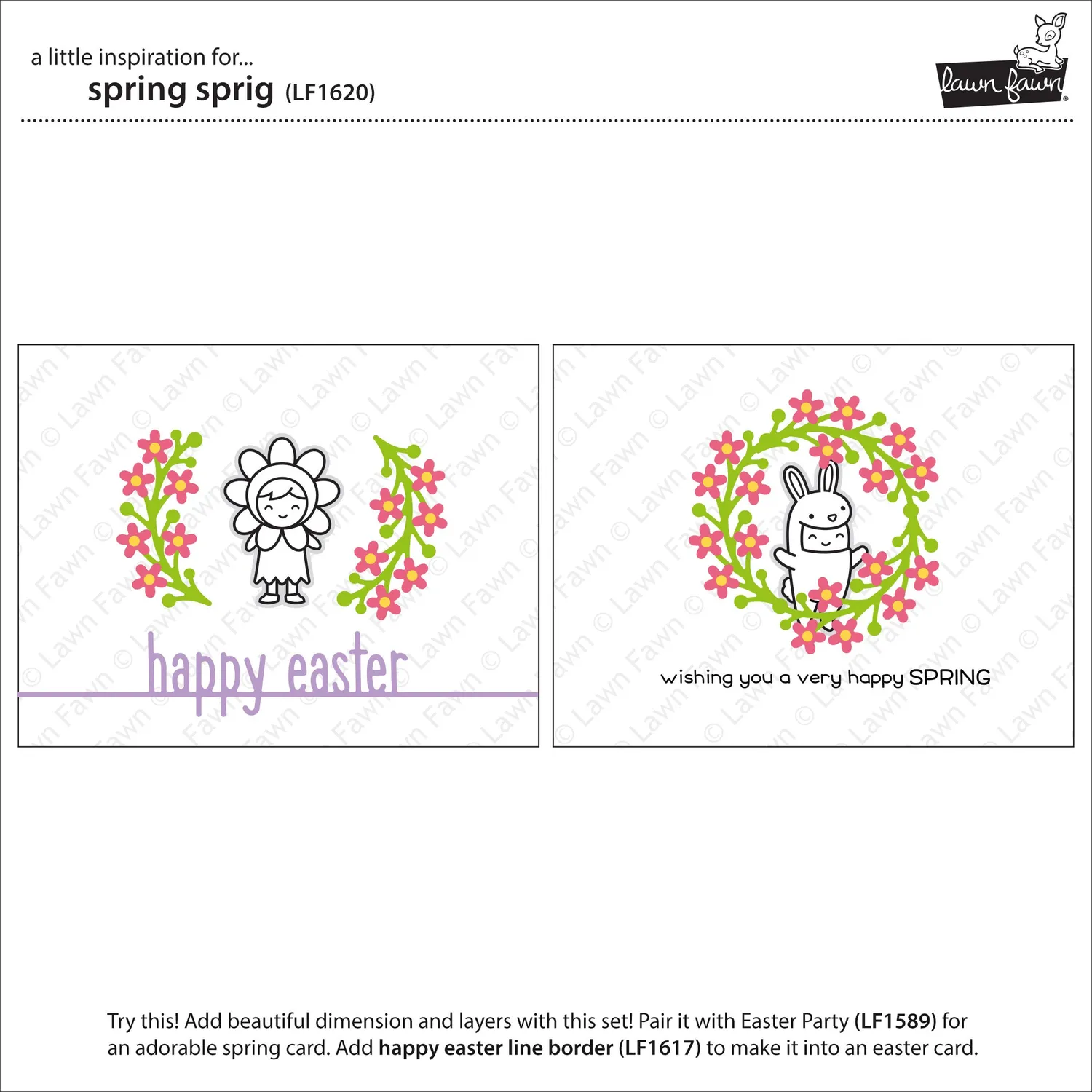 Lawn Fawn Lawn Cuts Spring Sprig Stanzschablonen
