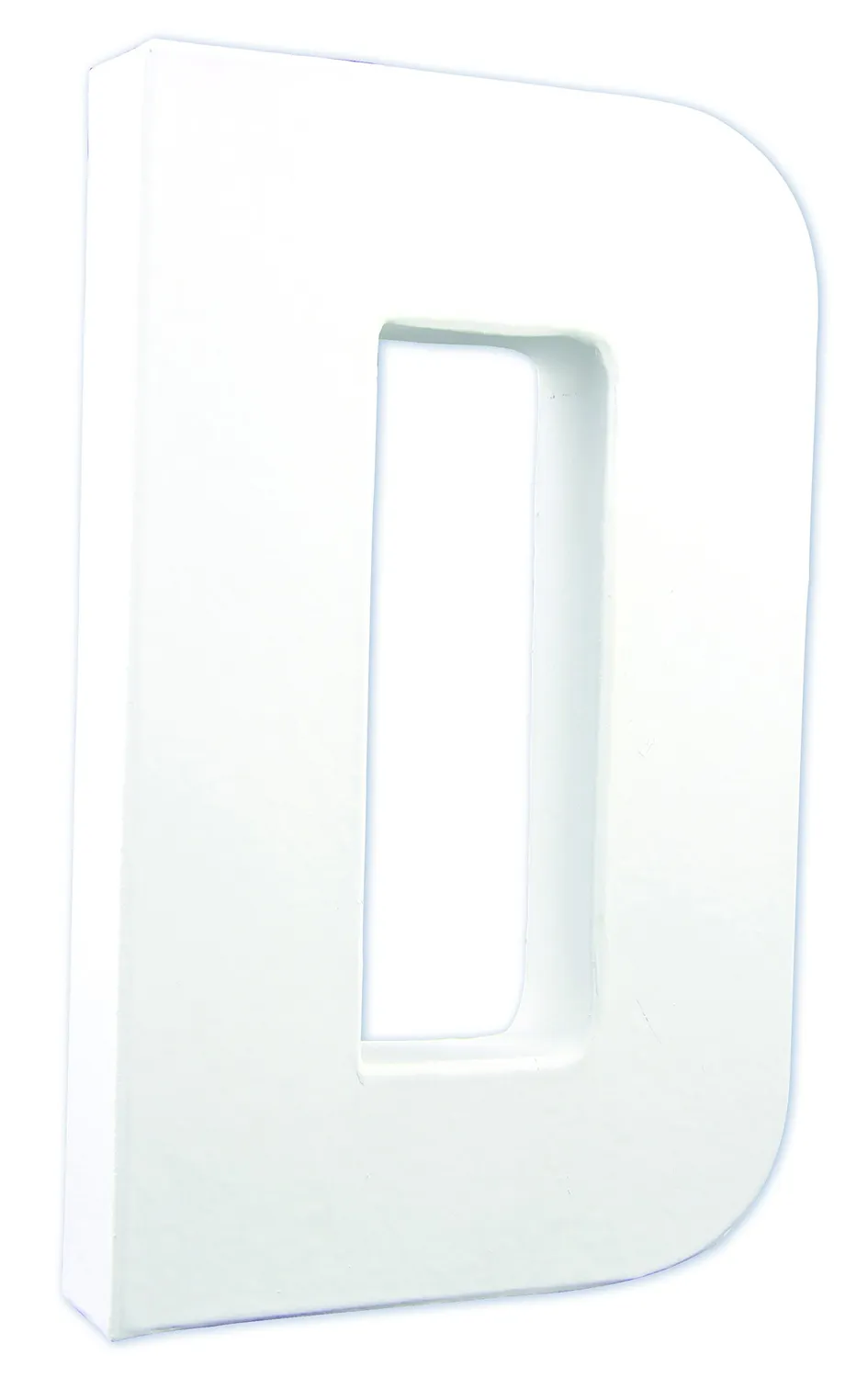Décopatch AC703C Pappmaché-Buchstabe D 20,5 cm weiß