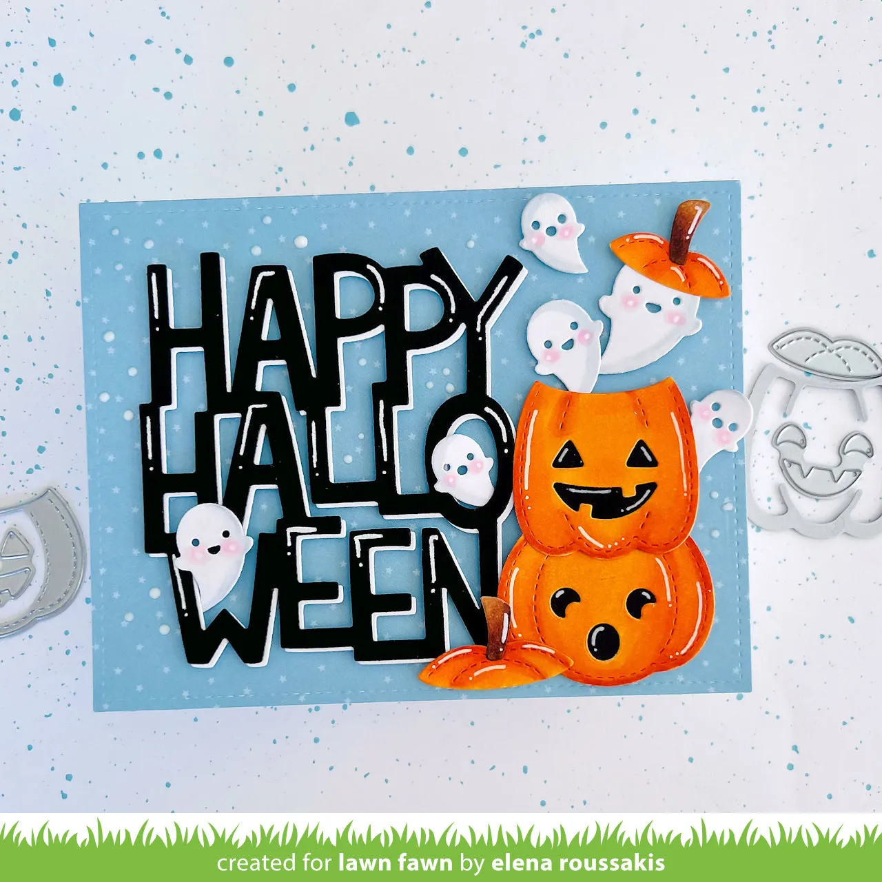 Lawn Fawn Lawn Cuts Giant Happy Halloween Portrait Stanze