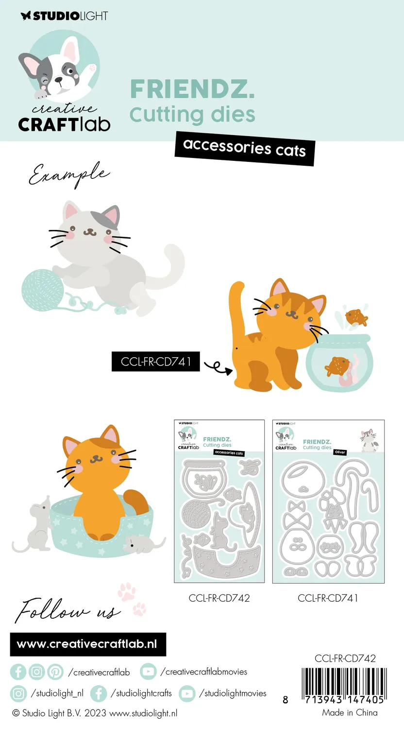 StudioLight Creative Craftlab Friendz Accessoires Cats Stanzschablone