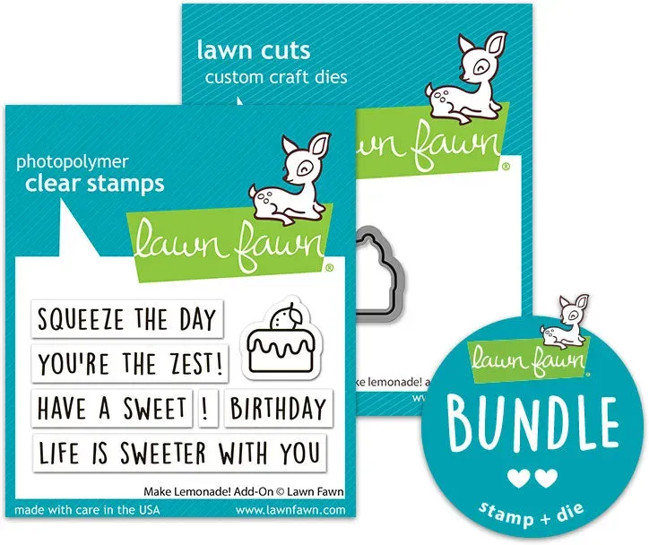 Lawn Fawn Make Lemonade Add-On Stempel+Stanzen Bundle