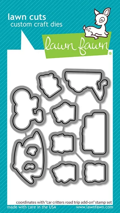 Lawn Fawn Car Critters Road Trip Add-On Stanzen Sommer