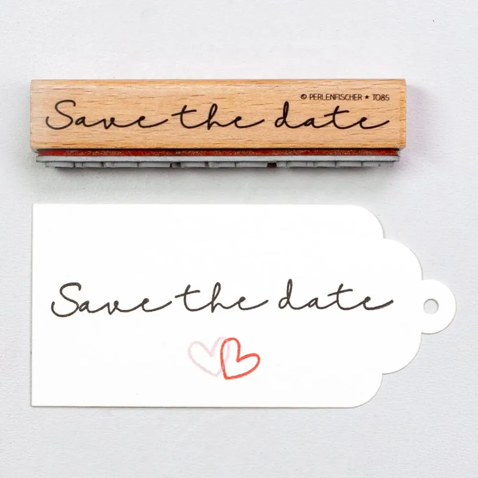 Perlenfischer Save the Date 2 Stempel für Hochzeitseinladung