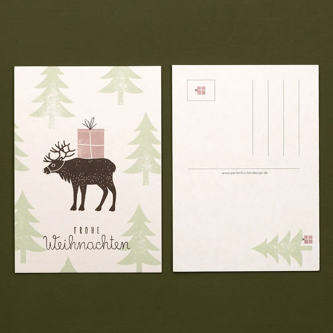 Perlenfischer Christmas Forest Grußkarte A6 105x148 mm