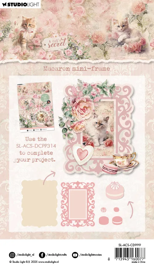 StudioLight A Cat's Secret Cutting Die Macaron mini-frame