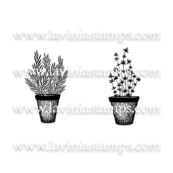 Lavinia-Stamps Rosemary & Thyme Pots Digitalbild