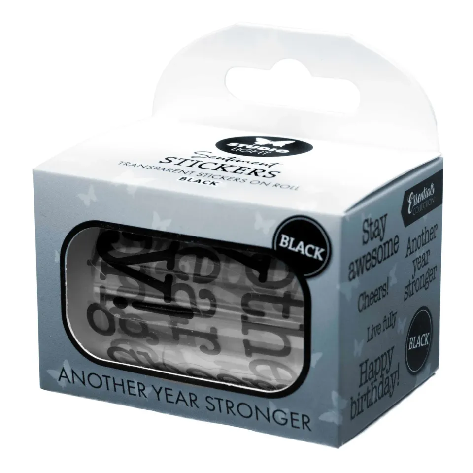 Studio Light Essentials Stickers Schwarz Another Year Stronger 5 m