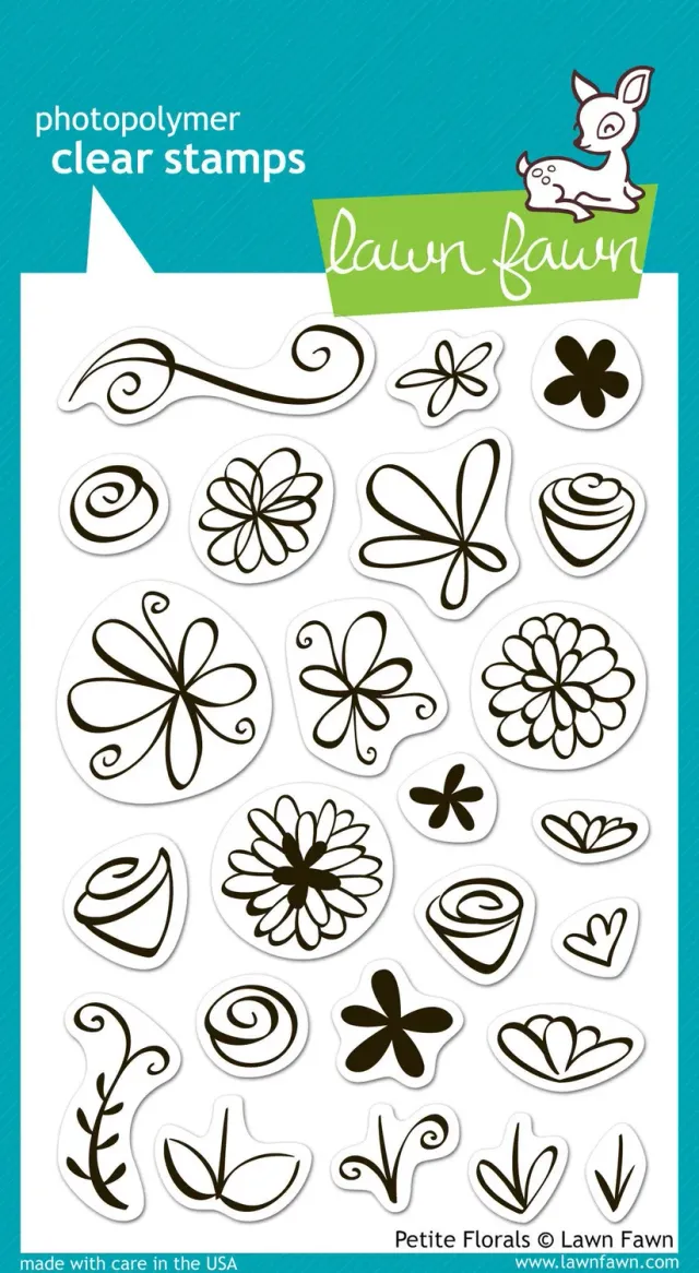 Lawn Fawn Petite Florals Clear Stamps LF331 Blumen 24tlg