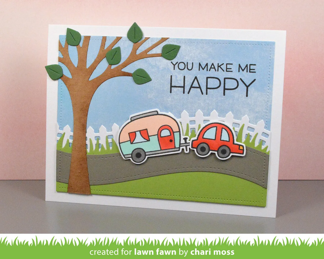 Lawn Fawn Happy Trails Stempelset Camping 12 Stempel