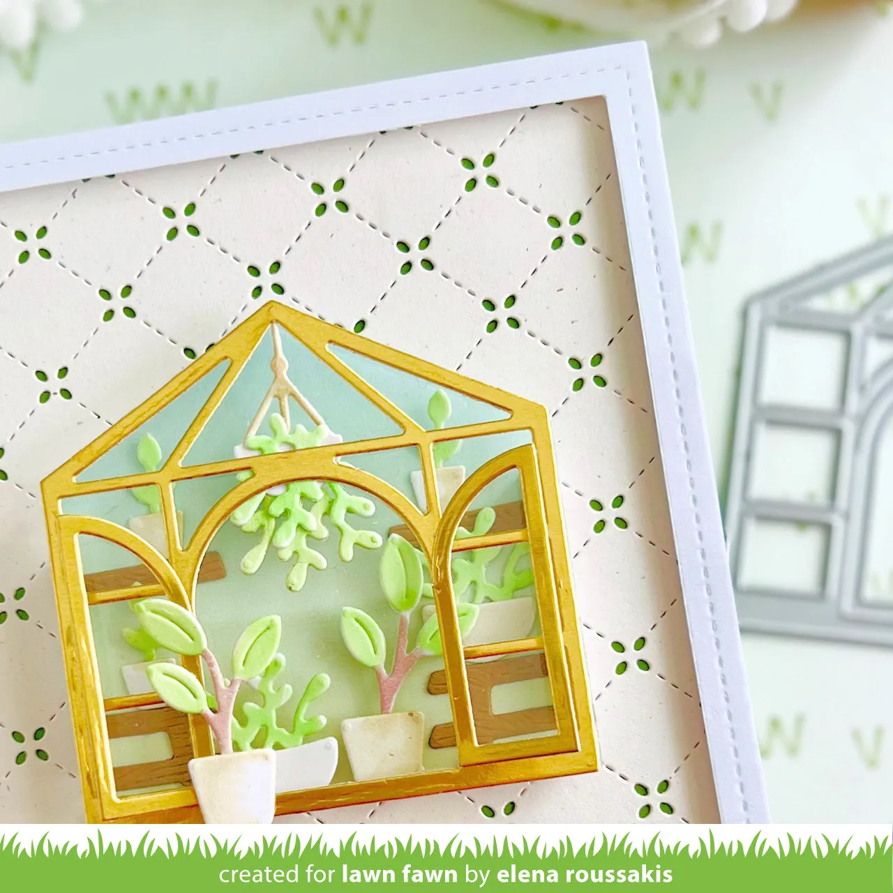 Lawn Fawn Build-A-Greenhouse Stanzen Gewächshaus