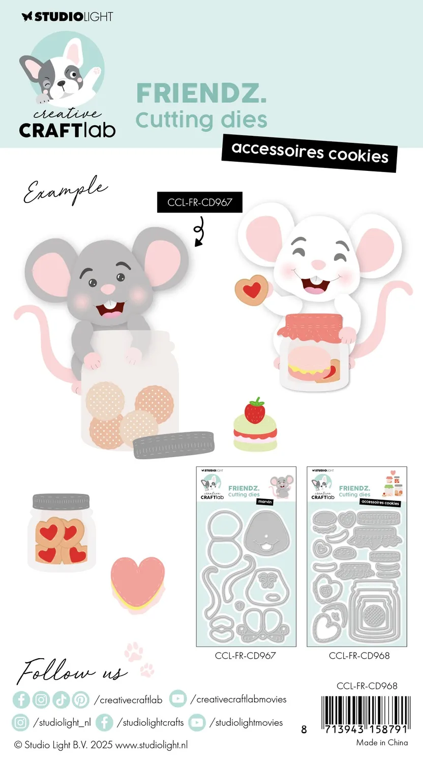 Creative Craftlab Friendz Accessoires cookies Stanzschablone