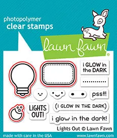 Lawn Fawn Lights Out Stanzen Glühbirne Sterne