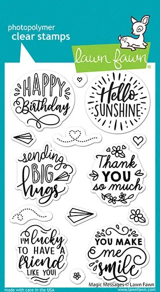 Lawn Fawn Magic Messages LF2508 Clear Stempelset Sprüche
