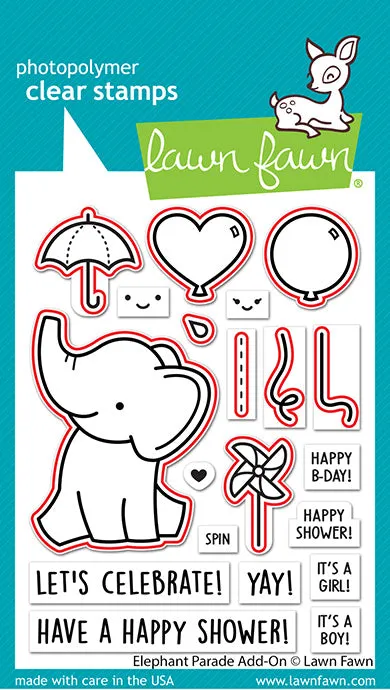 Lawn Fawn Elephant Parade Add-On Stanzschablonen-Set