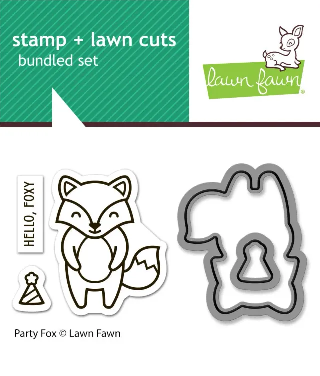 Lawn Fawn Party Fox Acrylstempel Geburtstags-Edition