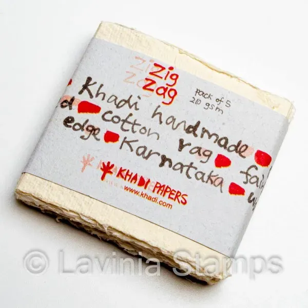 Lavinia-Stamps ZigZag Khadi Card Small Baumwolle