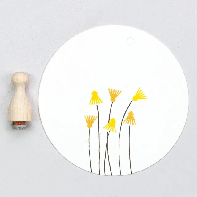 Perlenfischer Pinselblüte mini Stempel 7x7 mm