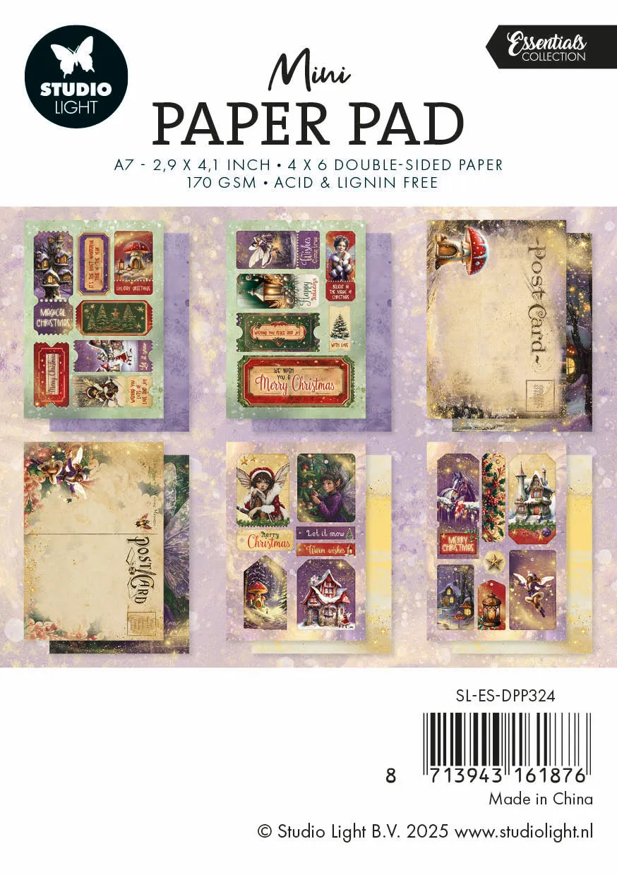 StudioLight Essentials Fairy Christmas Minipapierblock 24 Blatt