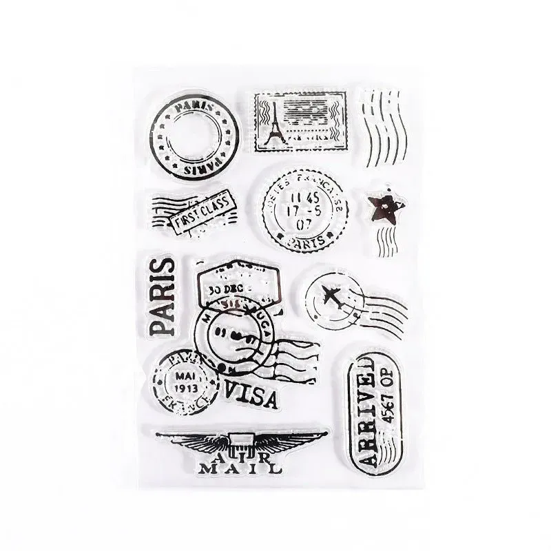 Ieebee Vintage Postmark Silikonstempel Poststempel Retro