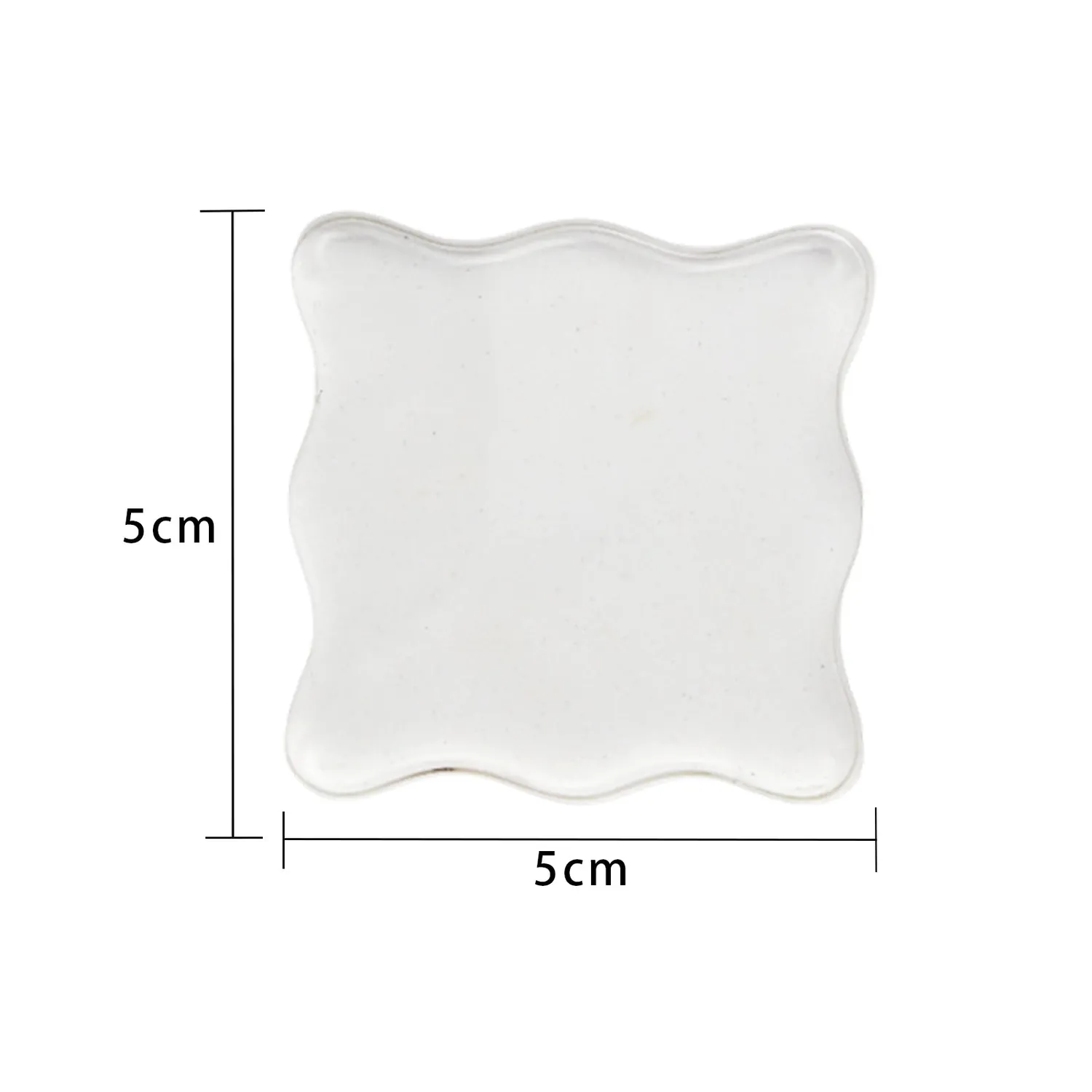 Ieebee Wave Edge Acrylstempelblock 10 x 10 cm transparent