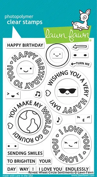 Lawn Fawn Reveal Wheel Circle Sentiments Stempelset LF2225